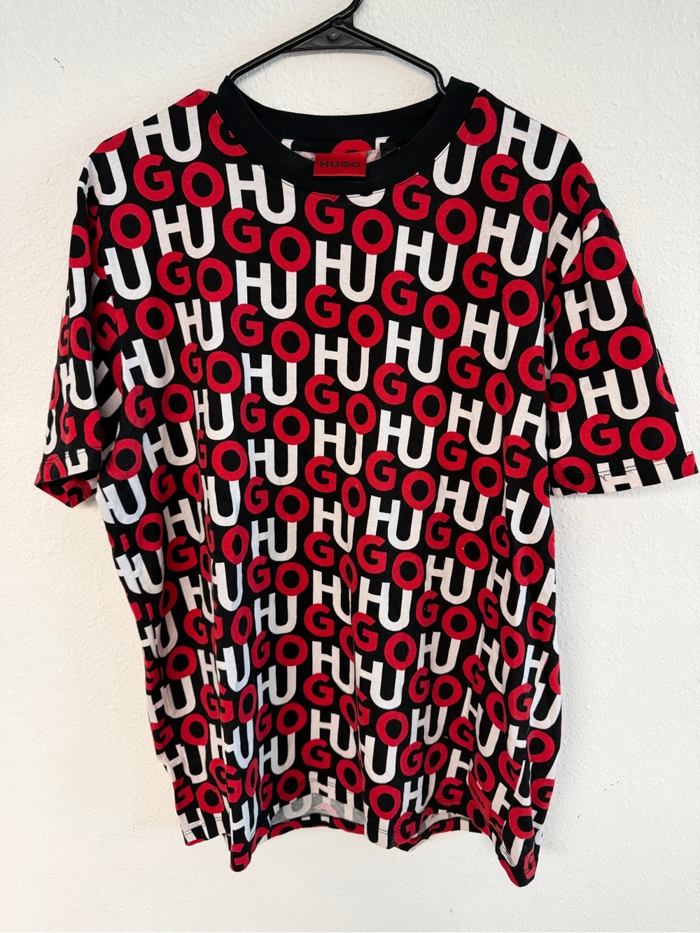 HUGO Red, Black & White Logo-Print Tee